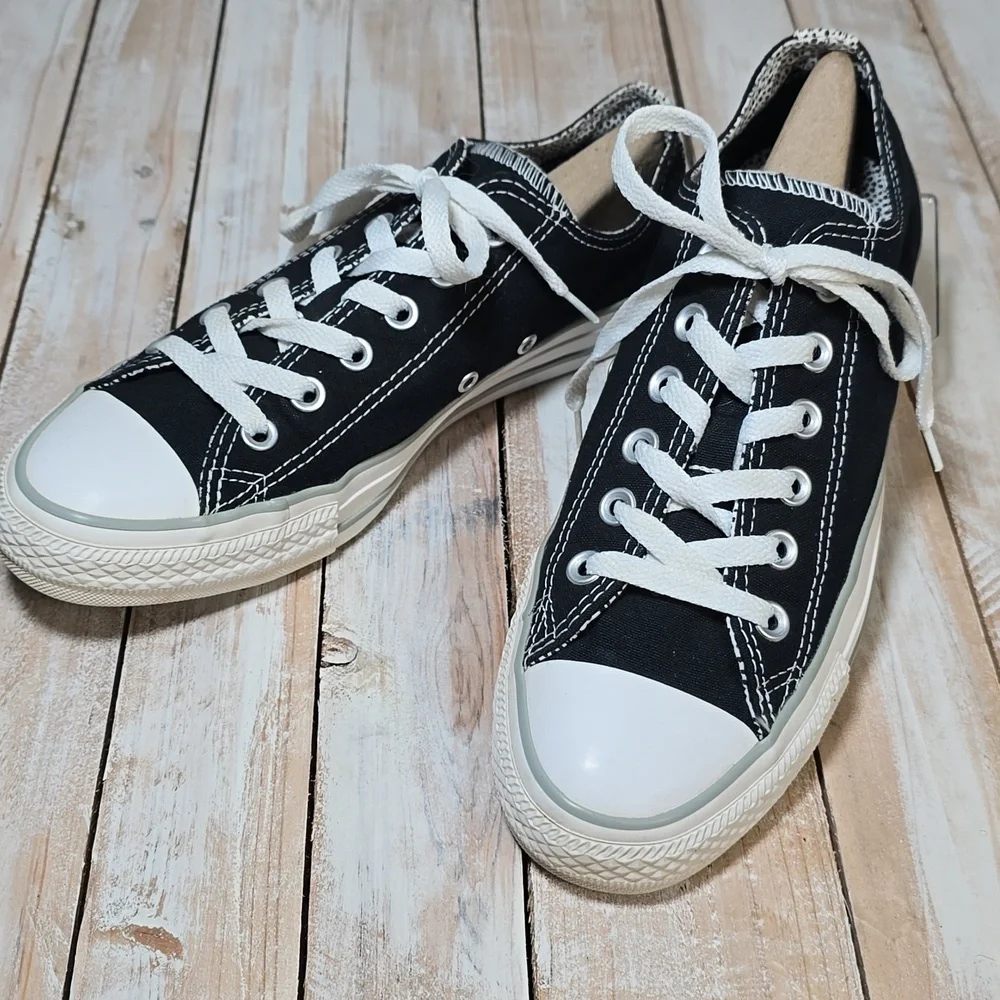 Converse Chuck Taylor All Star Double Tongue Low Tops Sz 9 - Picture 2 of 7